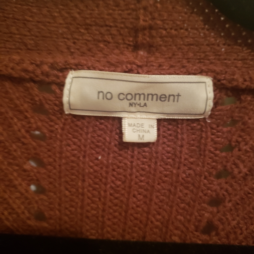 No Comment Rust Cardigan - Picture 3 of 6